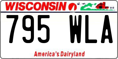 WI license plate 795WLA