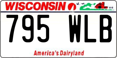 WI license plate 795WLB