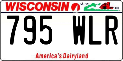WI license plate 795WLR