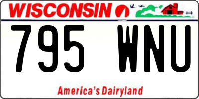 WI license plate 795WNU