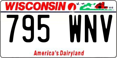 WI license plate 795WNV