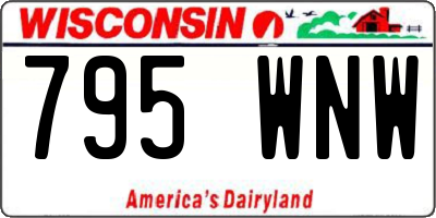 WI license plate 795WNW