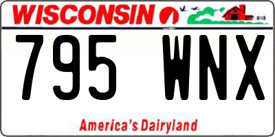 WI license plate 795WNX