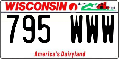 WI license plate 795WWW