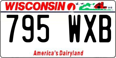 WI license plate 795WXB