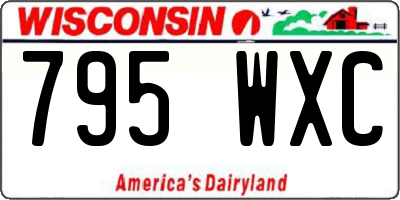 WI license plate 795WXC