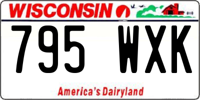 WI license plate 795WXK