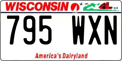 WI license plate 795WXN