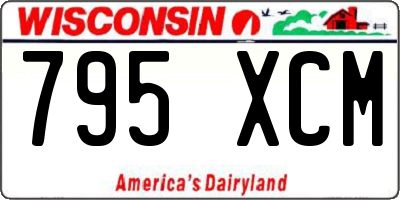 WI license plate 795XCM