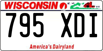 WI license plate 795XDI
