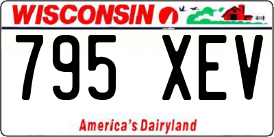 WI license plate 795XEV