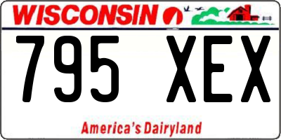 WI license plate 795XEX