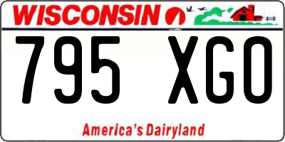WI license plate 795XGO