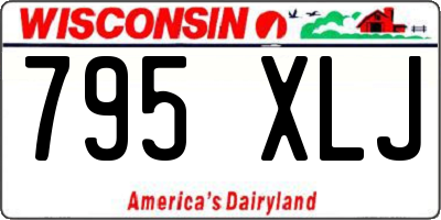 WI license plate 795XLJ