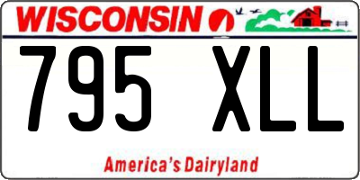 WI license plate 795XLL