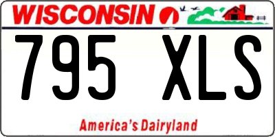 WI license plate 795XLS