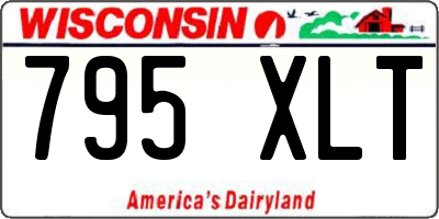 WI license plate 795XLT