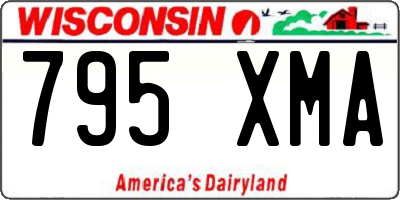 WI license plate 795XMA