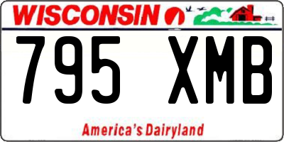 WI license plate 795XMB