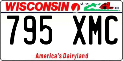 WI license plate 795XMC