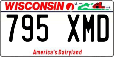 WI license plate 795XMD