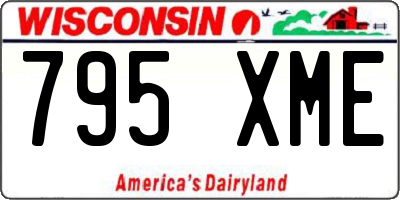 WI license plate 795XME