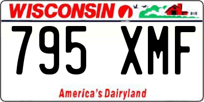WI license plate 795XMF