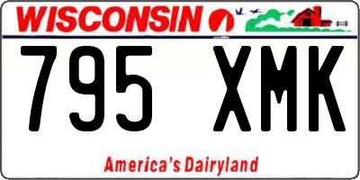 WI license plate 795XMK