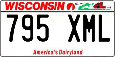 WI license plate 795XML