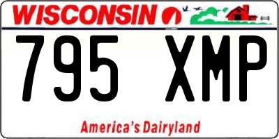 WI license plate 795XMP