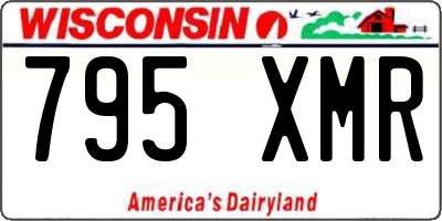 WI license plate 795XMR