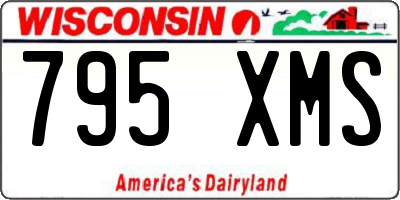WI license plate 795XMS