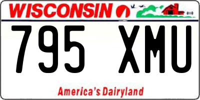 WI license plate 795XMU