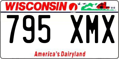 WI license plate 795XMX