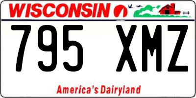 WI license plate 795XMZ