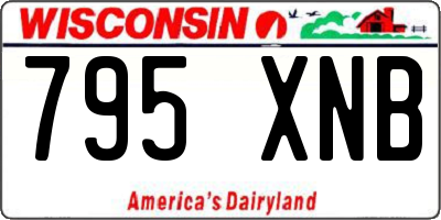 WI license plate 795XNB