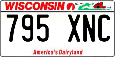 WI license plate 795XNC