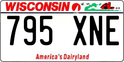 WI license plate 795XNE