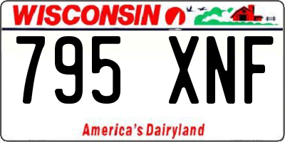WI license plate 795XNF