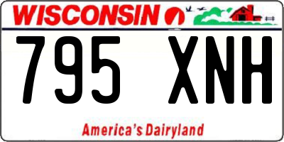 WI license plate 795XNH