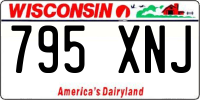 WI license plate 795XNJ