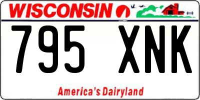 WI license plate 795XNK