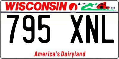 WI license plate 795XNL
