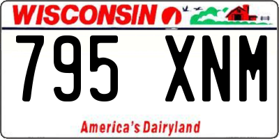 WI license plate 795XNM