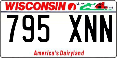 WI license plate 795XNN
