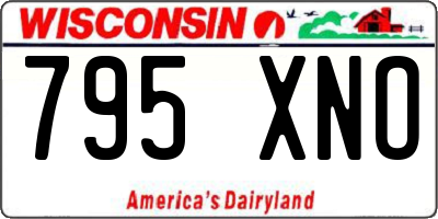 WI license plate 795XNO