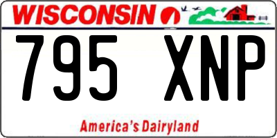 WI license plate 795XNP
