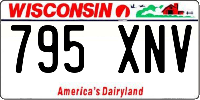 WI license plate 795XNV
