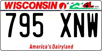 WI license plate 795XNW