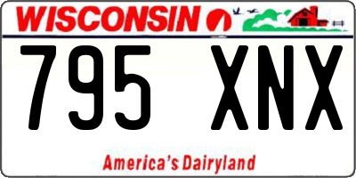 WI license plate 795XNX
